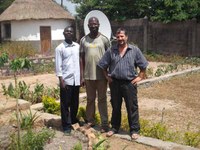 From the left: Br. Martial Mengué, Fr. Zaolo Narcisse and Fr. Beniamino Gusmeroli