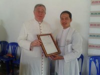 Mgr Jean-Claude Hollerich, Archbishop of Luxembourg with Fr John Chokdi SCJ