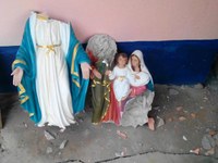 Blessing of the new church of the village built after the earthquake