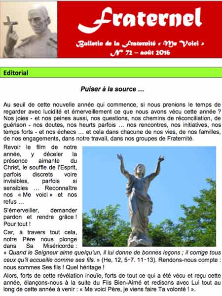 Fraternel n. 72 - August 2016