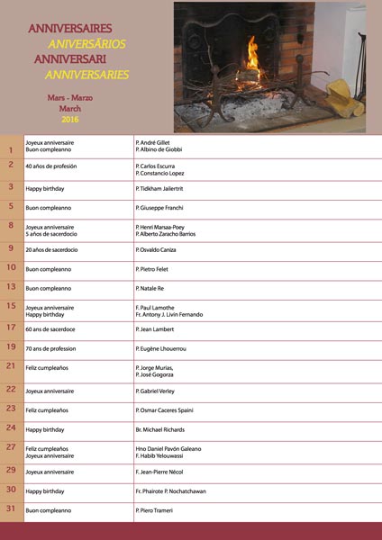 March Anniversaries