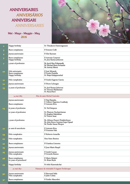 May Anniversaries