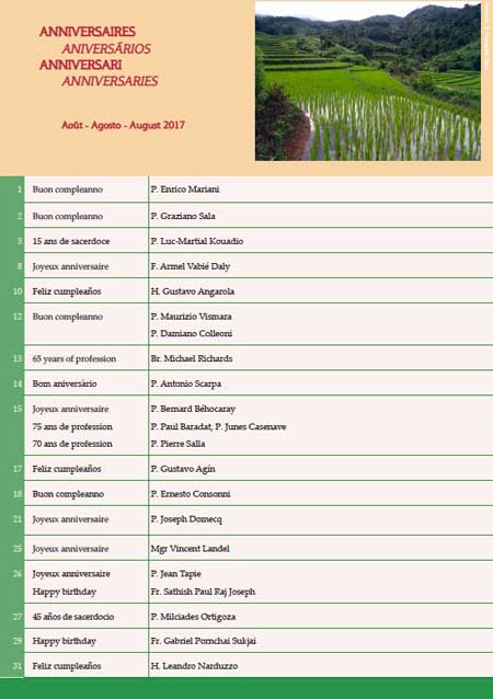 August Anniversaries
