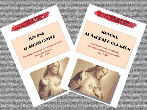 Novena for the solemnity of the Sacred Heart in Italian and Spanish