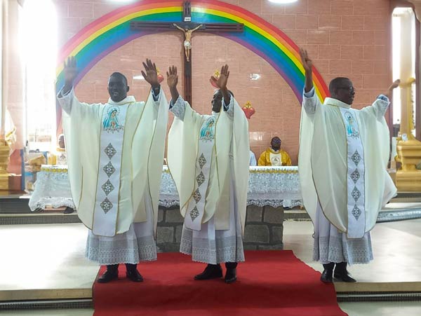 Priestly ordination of Br. Agniman Assanvo Emmanuel SCJ, Br. N’Cho Akpa Hyacinthe SCJ and Br. Djiraud Jean-Claude SCJ