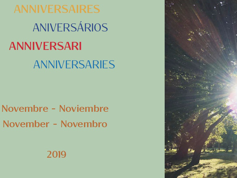 Fêtes et anniversaires du mois de novembre